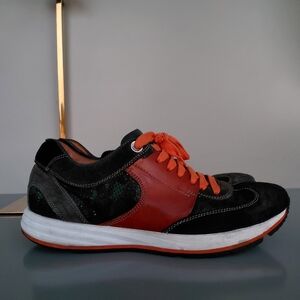 Jimmy Choo's Black and Orange Men's Sneakers